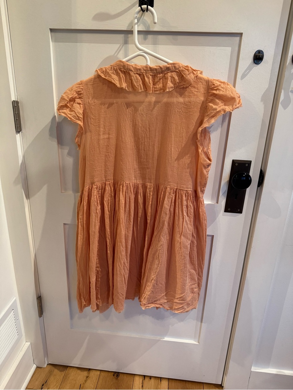 Women’s Peach Ruffle Button-Front Tunic - Picture 5 of 8